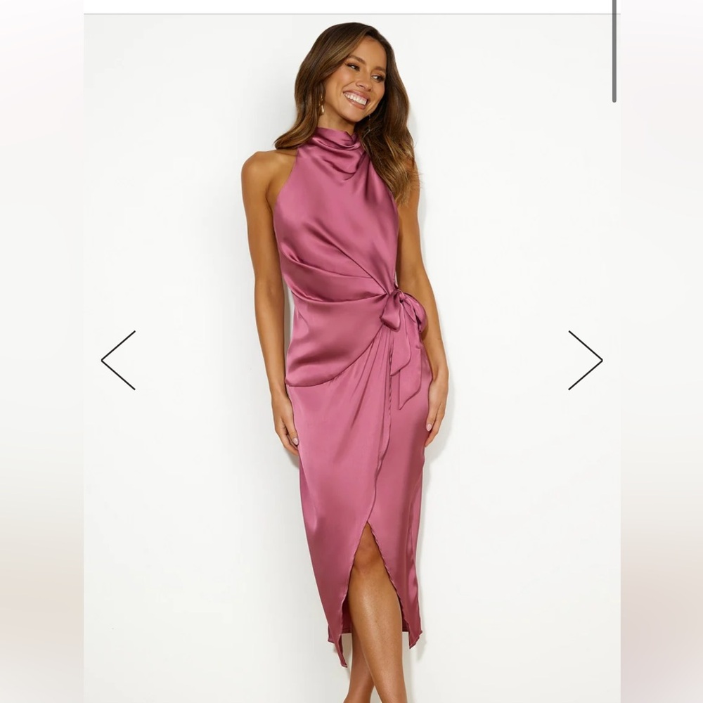 Hello Molly Midi Plum Wrap Dress